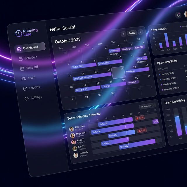 Running Late App Interface
